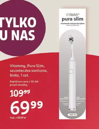 Szczoteczka soniczka pura slim biała Vitammy