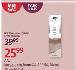 Rossmann Krem korygujący cc spf 50 02 medium Aa Laab oferta
