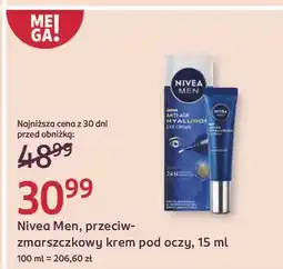 Rossmann Krem pod oczy Nivea Men Hyaluron oferta