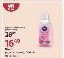 Rossmann Płyn micealarny dwufazowy z wodą różaną Nivea Rose Touch oferta