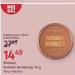 Rossmann Bronzer do twarzy nr 026 Rimmel Natural oferta
