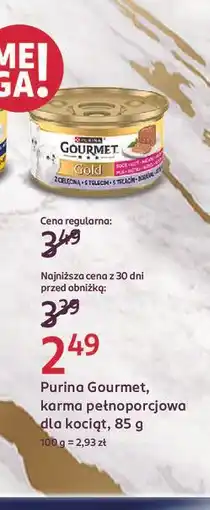 Rossmann Karma dla kota z cielęciną Purina Gourmet Gold oferta