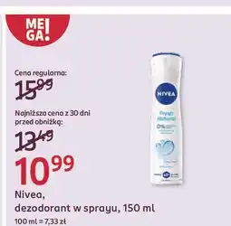 Rossmann Dezodorant Nivea Fresh Natural oferta