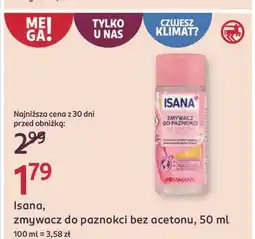 Rossmann Zmywacz do paznokci bez acetonu Isana oferta