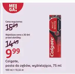 Rossmann Pasta do zębów charcoal Colgate Max White oferta