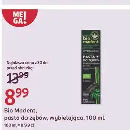 Rossmann Pasta do zębów konopna wybielająca Bio Madent Konopie Polskie oferta