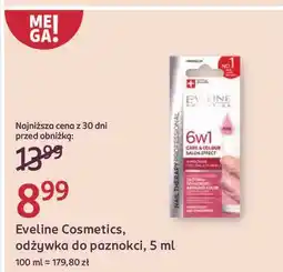 Rossmann Odżywka do paznokci 6w1 care&colour nadająca kolor shimmer pink Eveline Nail Therapy Professional oferta