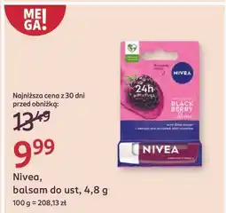 Rossmann Pomadka do ust blackberry shine Nivea 24H Melt-In Moisture oferta