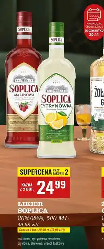 Biedronka Likier 28% Soplica Orzech Laskowy oferta