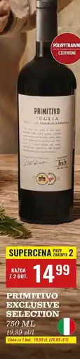 Biedronka Wino Primitivo Exclusive Selection oferta