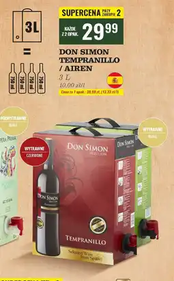 Biedronka Wino wytrawne Don Simon Airen oferta