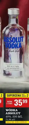 Biedronka Wódka Absolut Vodka oferta