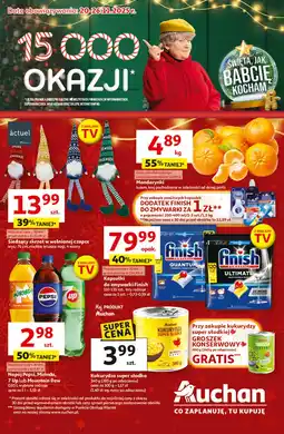 Auchan Siedzący skrzat w wełnianej czapce 76 cm Actuel oferta