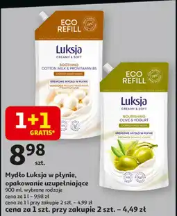 Auchan Mydło w płynie olive & yoghurt Luksja Creamy Soft oferta