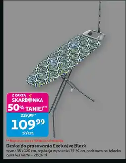 Auchan Deska do prasowania exclusive black 120 x 380 cm oferta
