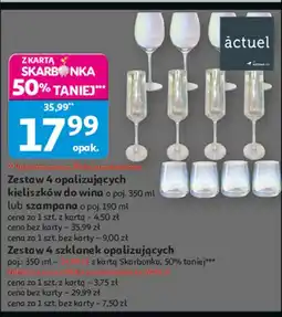 Auchan Zestaw szklanek opalizujących 350 ml Actuel oferta