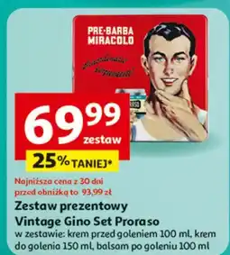 Auchan Zestaw w pudełku green: krem do golenia 150 ml + przed goleniem 100 balsam po goleniu Proraso oferta