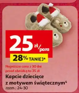 Auchan Kapcie dziecięce 24-30 Inextenso By Auchan oferta