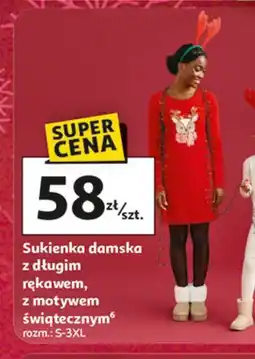 Auchan Sukienka damska świąteczna oferta
