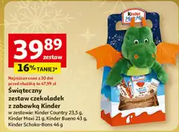 Auchan Zestaw świąteczny + maskotka Kinder Maxi Mix oferta