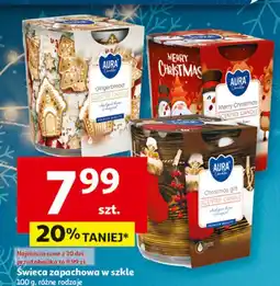 Auchan Świeca w szkle merry christmas Aura Fragrances Candles oferta