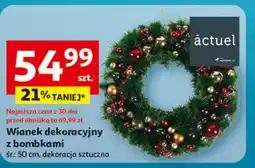 Auchan Wianek dekoracyjny z bombkami 50 cm Actuel oferta