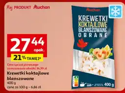 Auchan Krewetki gotowane obrane z ogonkiem Auchan oferta