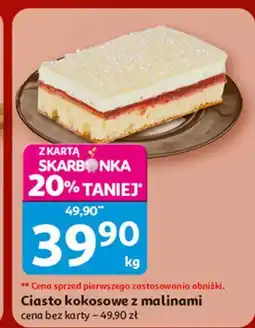 Auchan Ciasto kokosowe z malinami oferta
