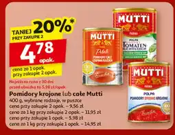 Auchan Pomidory drobno krojone polpa z bazylią Mutti oferta