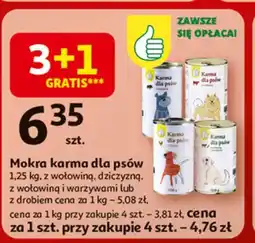 Auchan Karma dla psów z drobiem Podniesiony Kciuk oferta