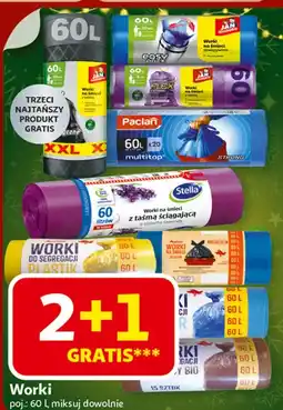 Auchan Worki do segregacji odpadów papier 60 l Auchan Różnorodne (Logo Czerwone) oferta