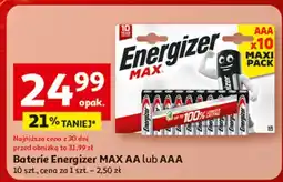 Auchan Baterie aa Energizer Max oferta
