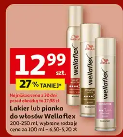 Auchan Lakier do włosów sensitive mocno utrwalający Wellaflex oferta