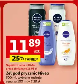 Auchan Żel pod prysznic orange & avocado oil Nivea oferta
