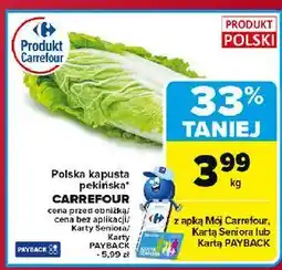Carrefour Kapusta pekińska Carrefour oferta