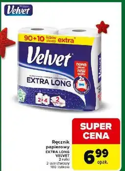 Carrefour Ręcznik papierowy Velvet Extra Long oferta