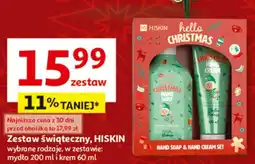 Auchan Zestaw w pudełku hello christmas: mydło 200 ml + krem 60 Hiskin oferta
