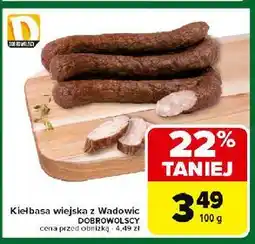 Carrefour Kiełbasa wiejska z wadowic Dobrowolscy oferta