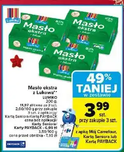 Carrefour Masło ekstra z łukowa Lumiko oferta