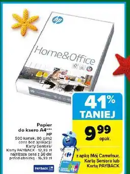 Carrefour Papier ksero a4 hp home & office 80 g Hp oferta