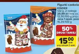 Carrefour Figurki czekoladowe 122 g, 2 rodzaje Kinder oferta
