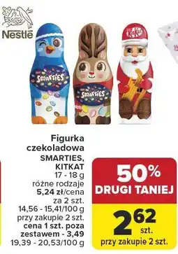 Carrefour Figurka czekoladowa, różne rodzaje Smarties oferta