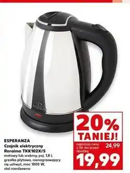 Kaufland Czajnik elektryczny tkk102s Esperanza oferta