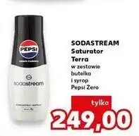 Kaufland Zestaw: urządzenie sst terra czarny + cylinder cqc butelka pepsi max Sodastream oferta