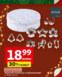 Auchan Pojemnik metalowy z wykrawaczami Actuel oferta