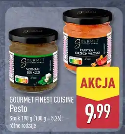 ALDI Pesto różne rodzaje Gourmet Finest Cuisine oferta