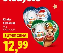Lidl Czekolada Serduszko Kinder oferta