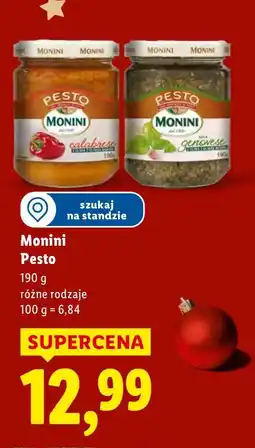 Lidl Pesto, różne rodzaje Monini oferta