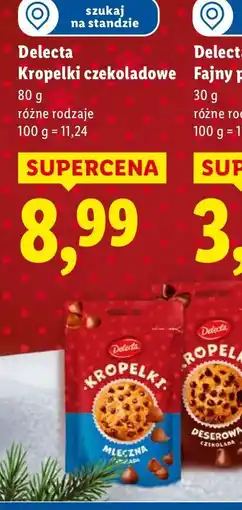 Lidl Kropelki czekoladowe, różne rodzaje Delecta oferta