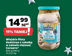 Netto Wiejskie filety śledziowe z cebulką w zalewie olejowej Corsarro oferta